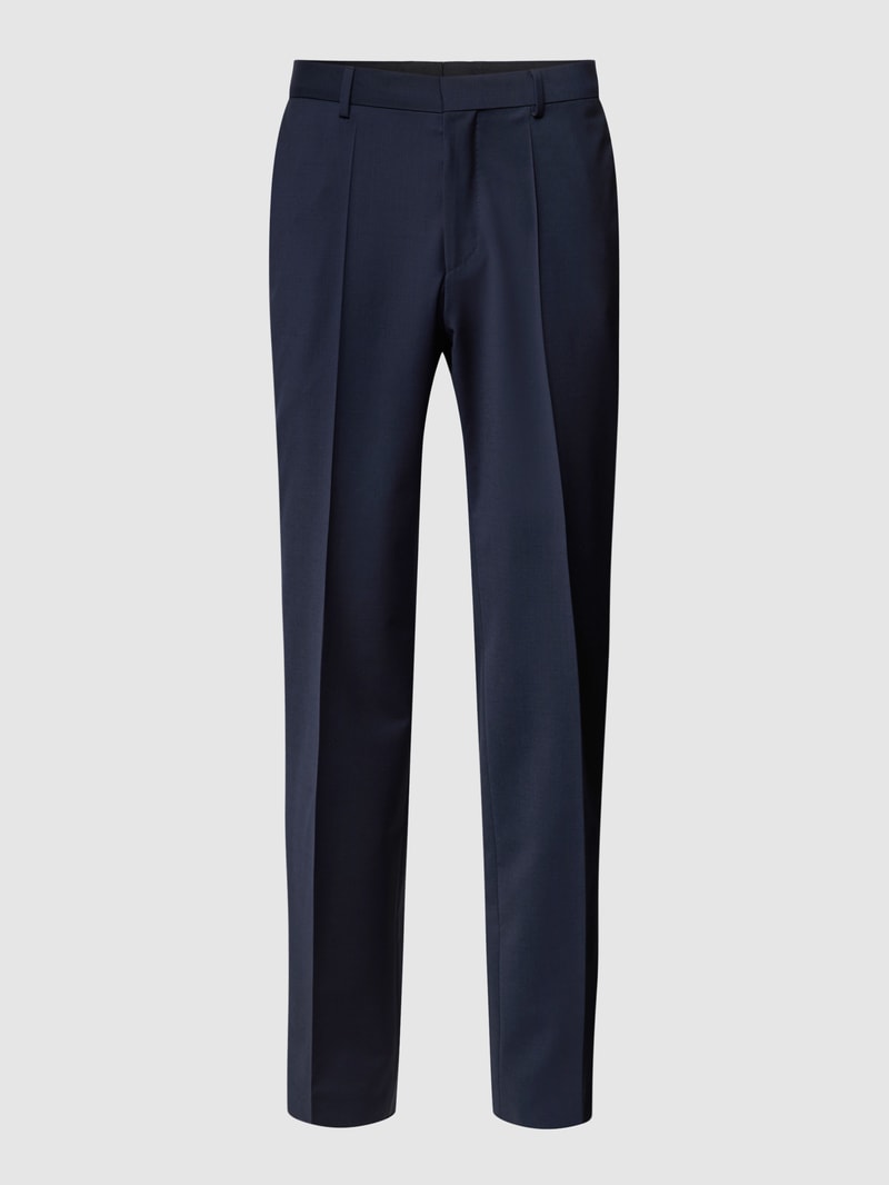 Anzughose in unifarbenem Design in marineblau