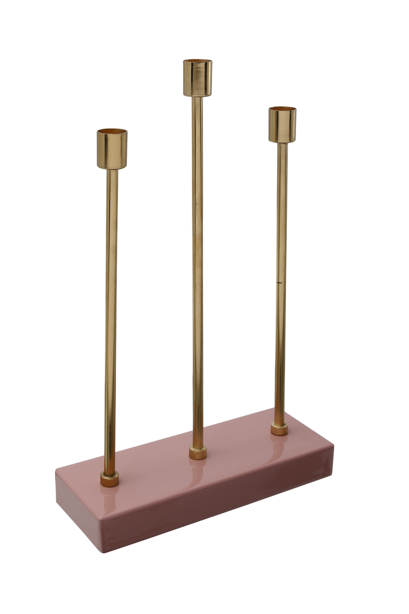 Kayoom Kerzenhalter Art Deco 325 Rosa / Gold