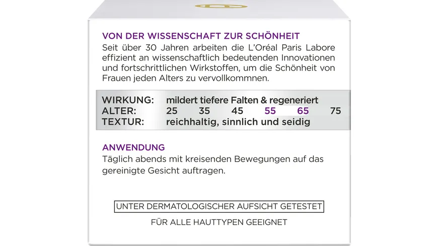 L'oréal Paris Dermo Anti Falten Expert 55+ Nachtpflege Tiegel 50ml 50 ml