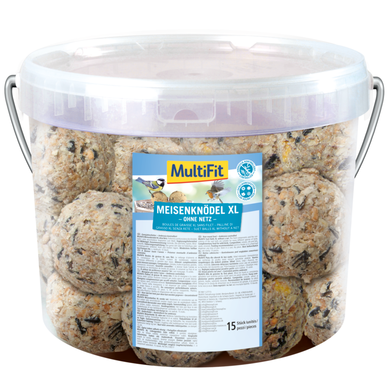 MultiFit Wildvogelfutter MultiFit Meisenknödel XL 15er Eimer