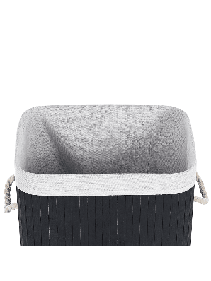Beliani Wäschekörbe KOMARI in Schwarz/Weiß - (W) 40 x (H) 60 x (L) 30 cm günstig kaufen onesize
