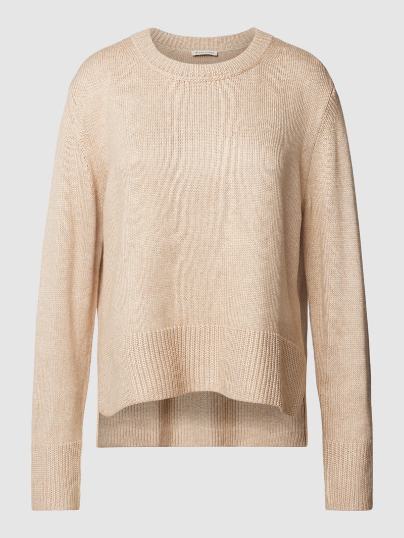 Strickpullover in melierter Optik in beige meliert