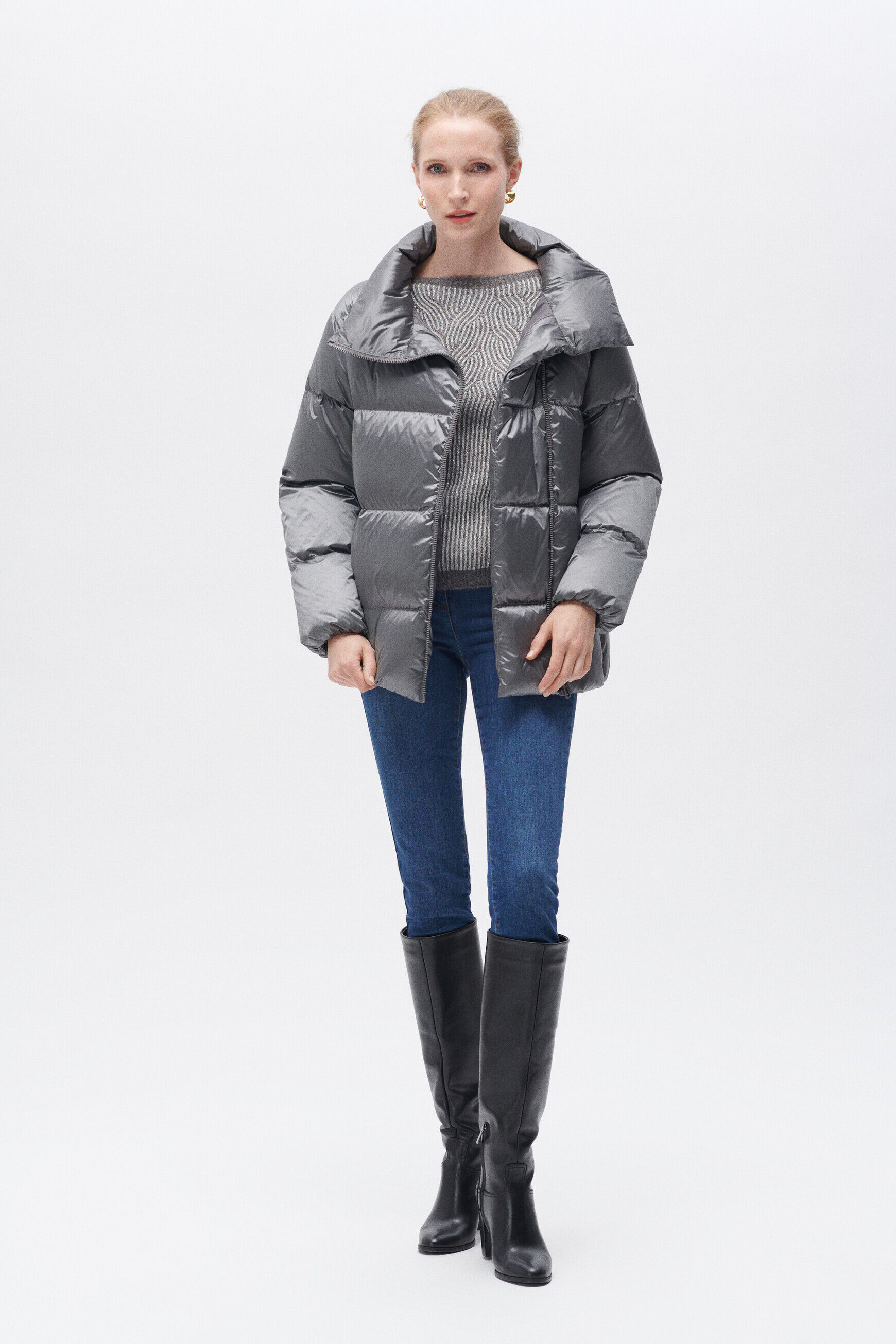 Doudoune gedeon gris fonce femme