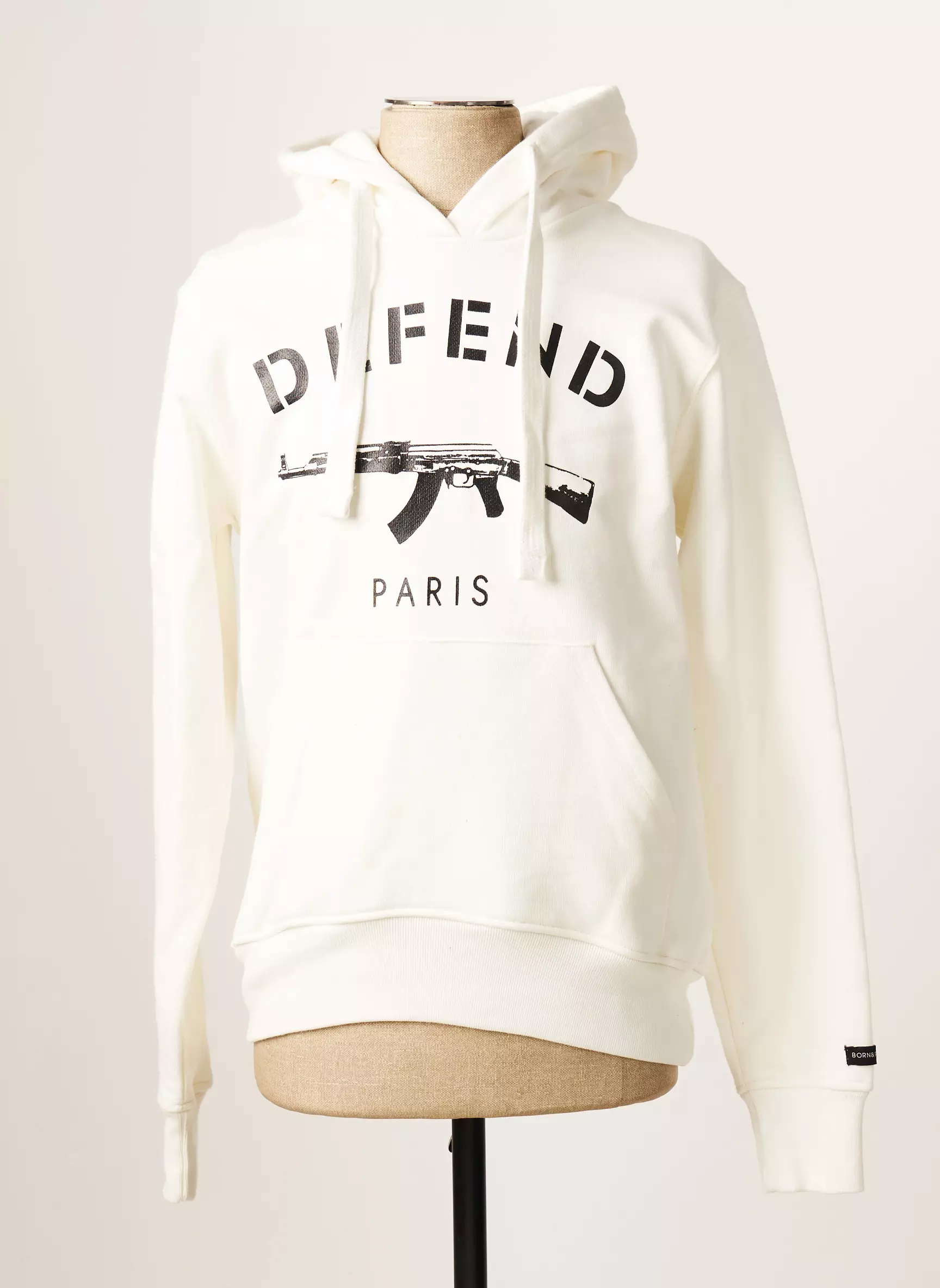 Defend Sweat Capuche Homme couleur blanc