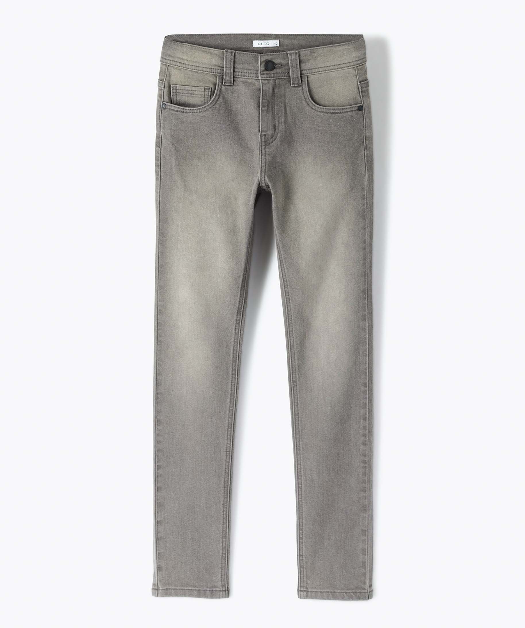 Jean coupe skinny en matière extensible Garçon gris | GEMO