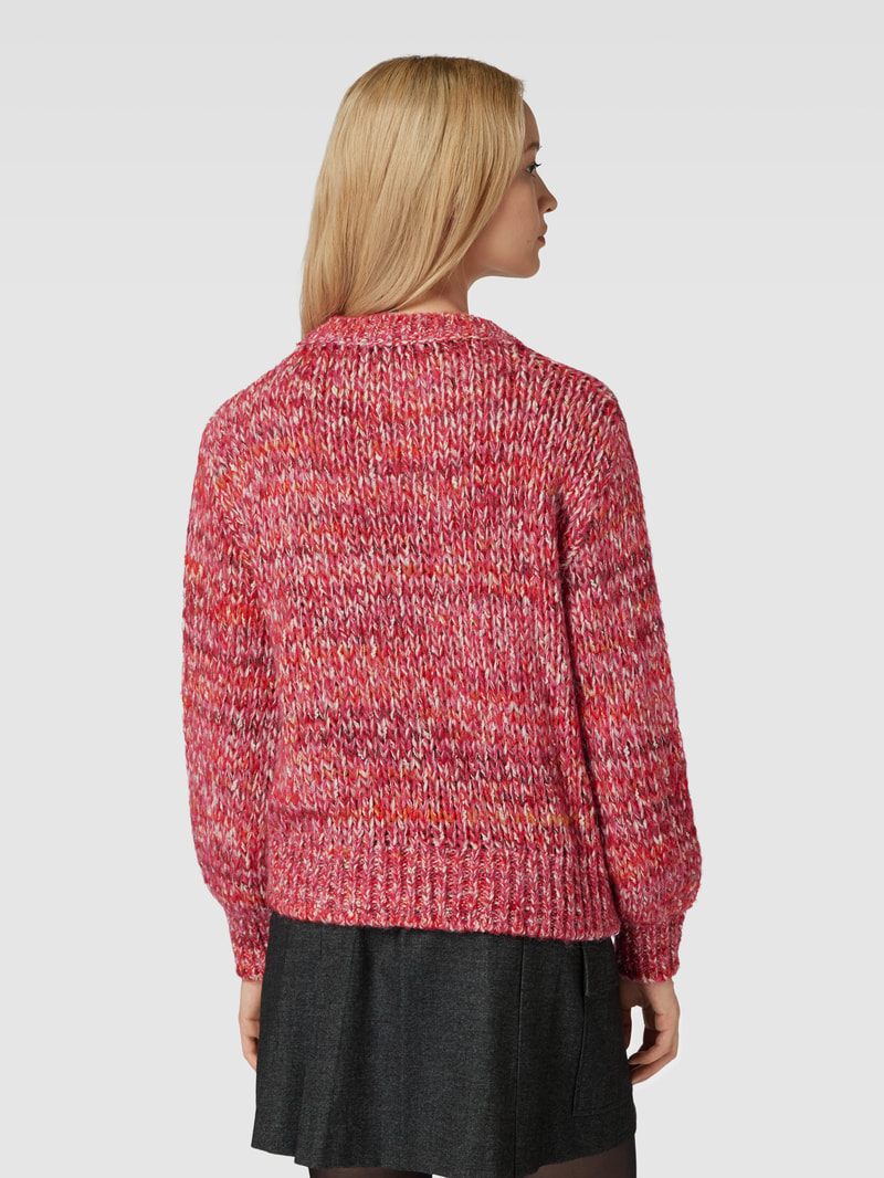 Strickpullover mit Rundhalsausschnitt in rot