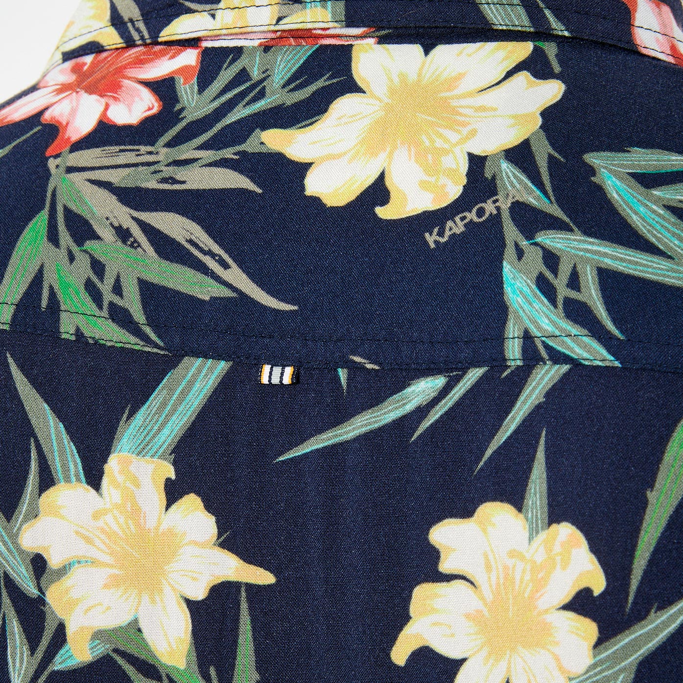 MACAO  Chemise fleurie bleue Homme