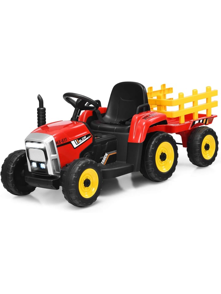 COSTWAY 12V Traktor ab 3 Jahren in Rot günstig kaufen 135 cm