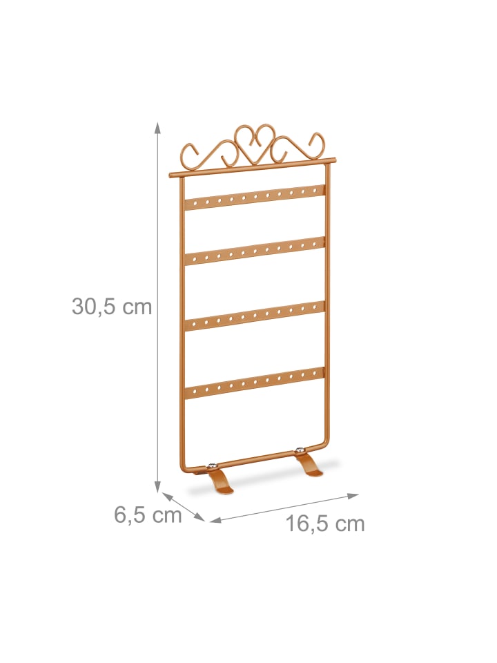 relaxdays Ohrringhalter in Bronze - (B)16,5 x (H)30,5 x (T)6,5 cm günstig kaufen onesize