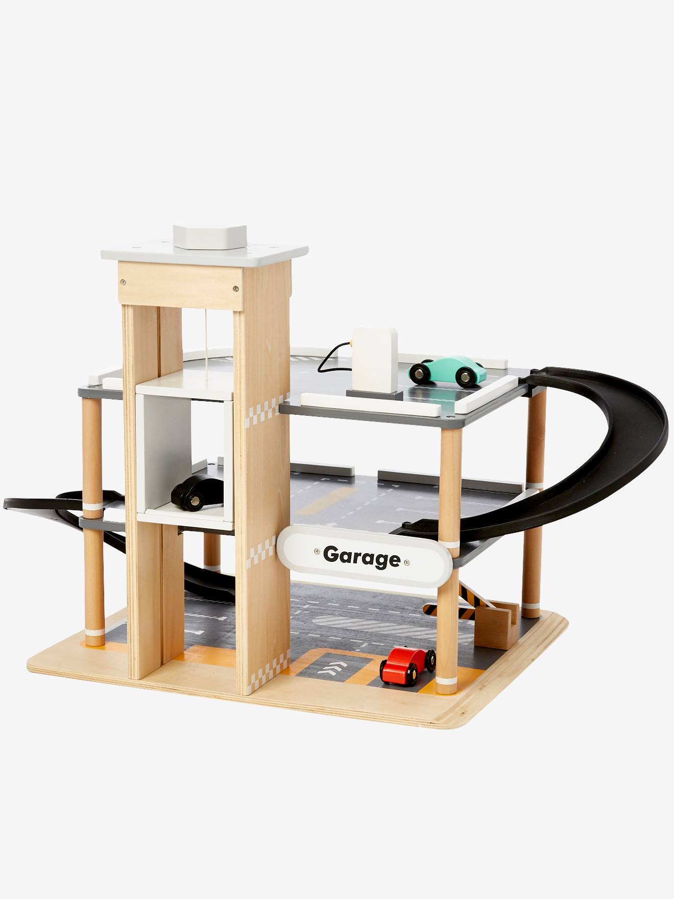 Garage en bois 3 niveaux en bois FSC® multicolore