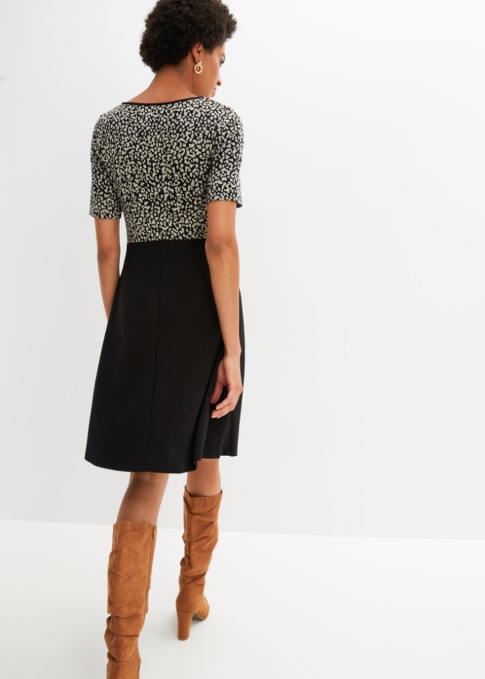 Jerseykleid mit Glitzer