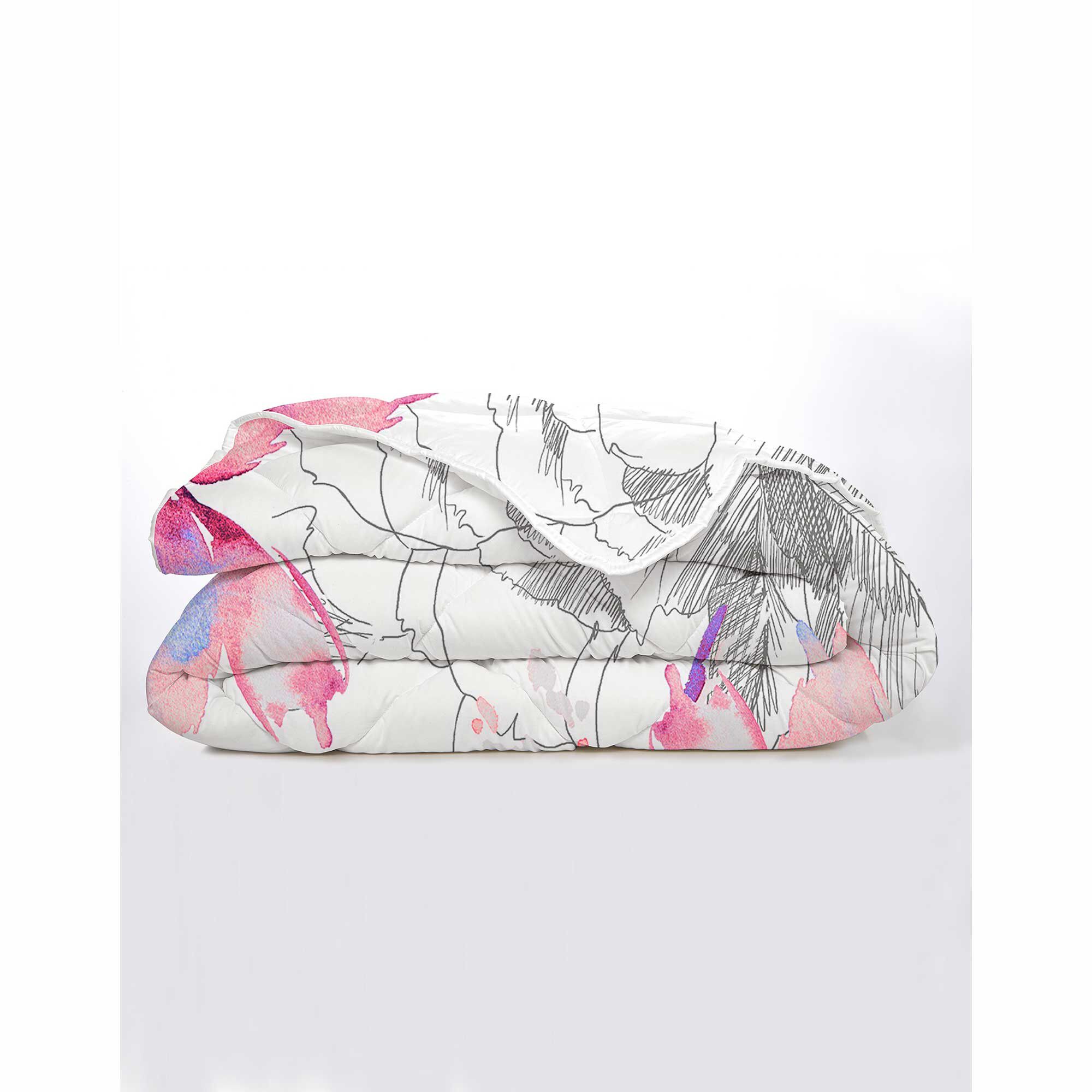 Couette coton imprimé Fleurs 400g/m²