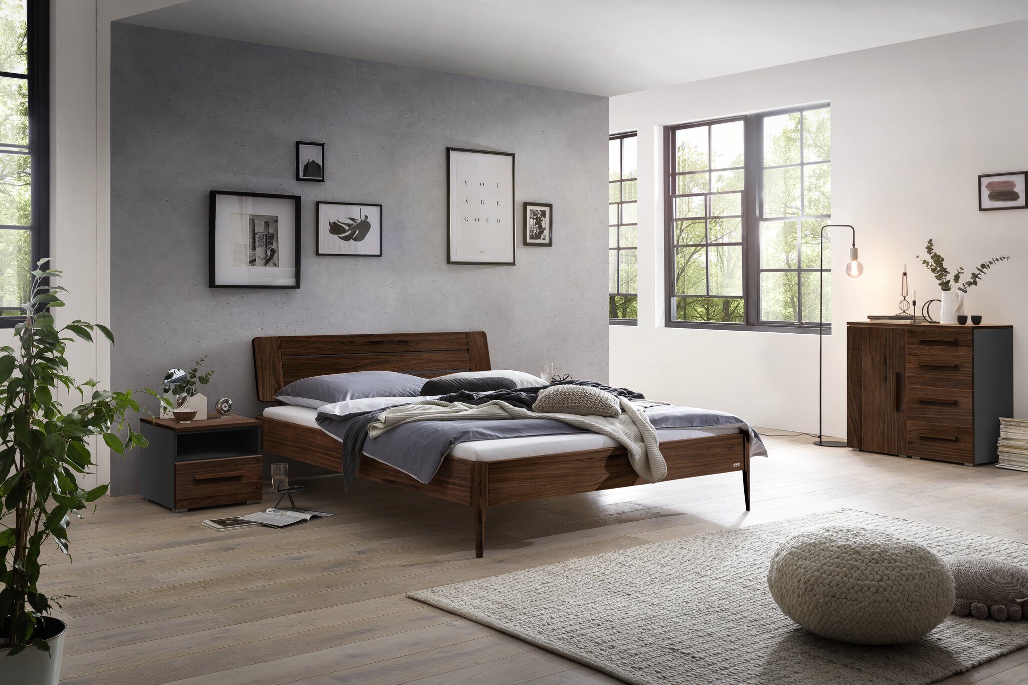HASENA Highboard Hasena Accessoires Qunito Kommode Massivholz 90x50x85 (1)