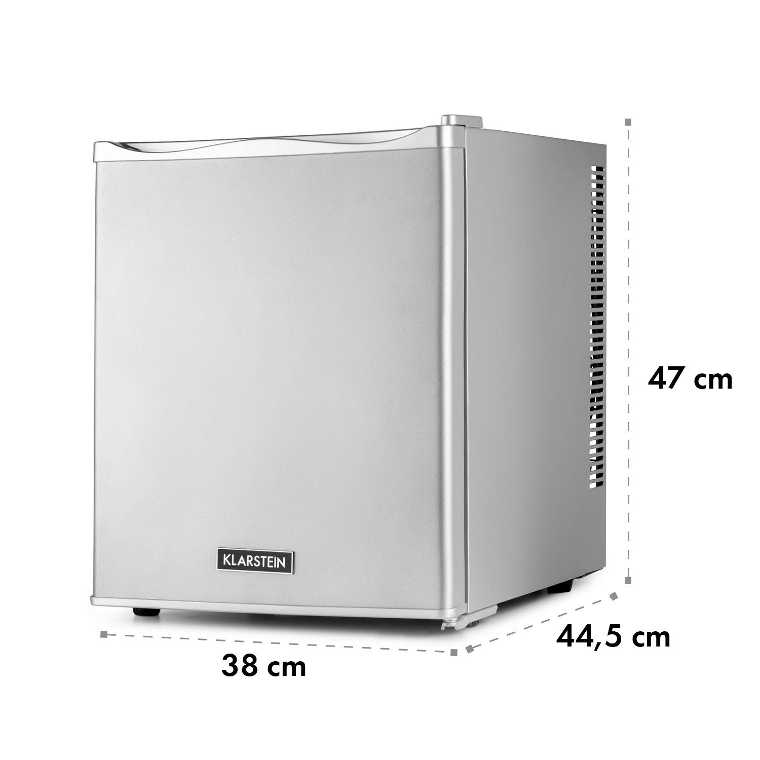 Klarstein Table Top Kühlschrank HEA-HappyHour-24Slb 10035242A, 47 cm hoch, 38 cm breit, Hausbar Minikühlschrank ohne Gefrierfach Getränkekühlschrank klein
