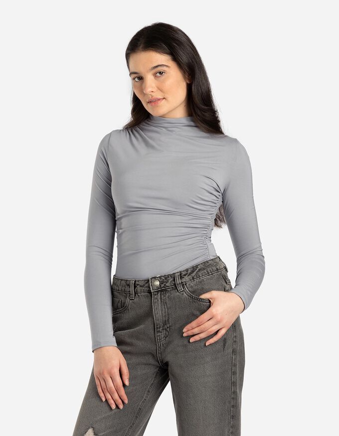 Langarmshirt - Mockneck