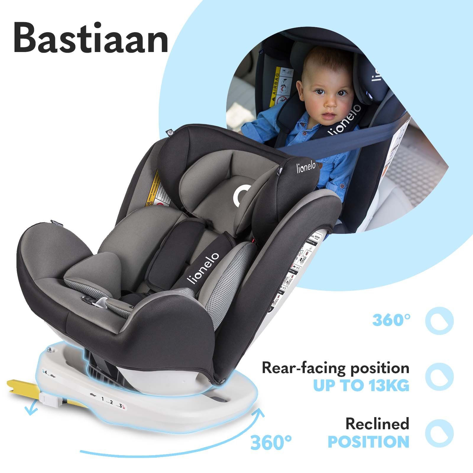 lionelo Autokindersitz Bastiaan, ab: ab 0 bis 11 Jahre (0-36 kg), bis: 11 Jahre, ab: 0,00 kg, bis: 36,00 kg, (Packung), TÜV SÜD ECE R 44/04 Dri-Seat für 0-12 Jahre