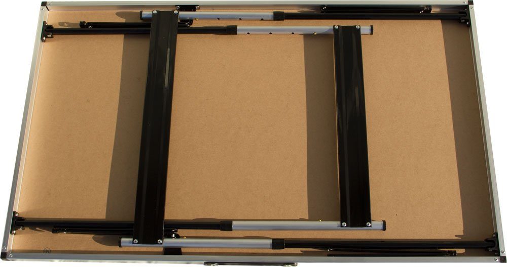NATIV Haushalt Klapptisch (1-St), höhenverstellbarer Klapptisch für Arbeit, Camping, Flohmarkt, Garten