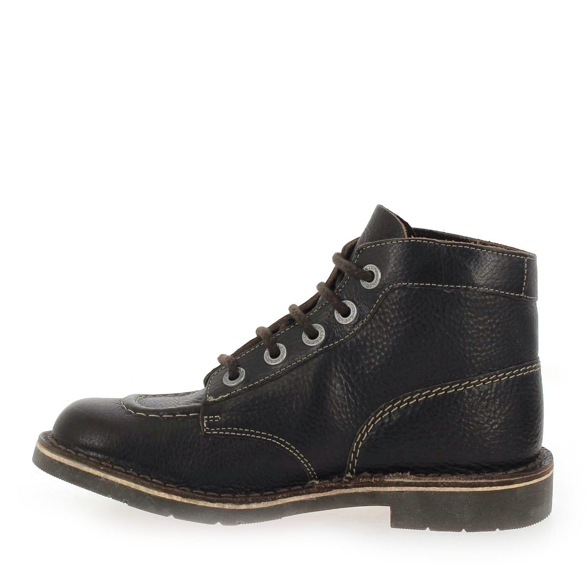 Kickers  KICK COLOR CUIR - Marron