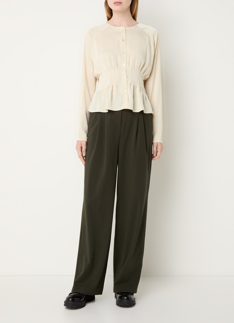 Blusa Modström Liv con dettaglio plissettato