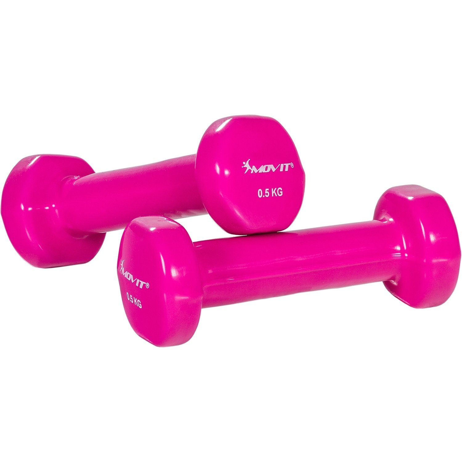MOVIT Gymnastikhantel Movit® 2er Set Vinylhanteln, Oberfläche aus Vinyl, (Set, 2er Set), in 9 verschiedenen Gewichts-, Farbvarianten