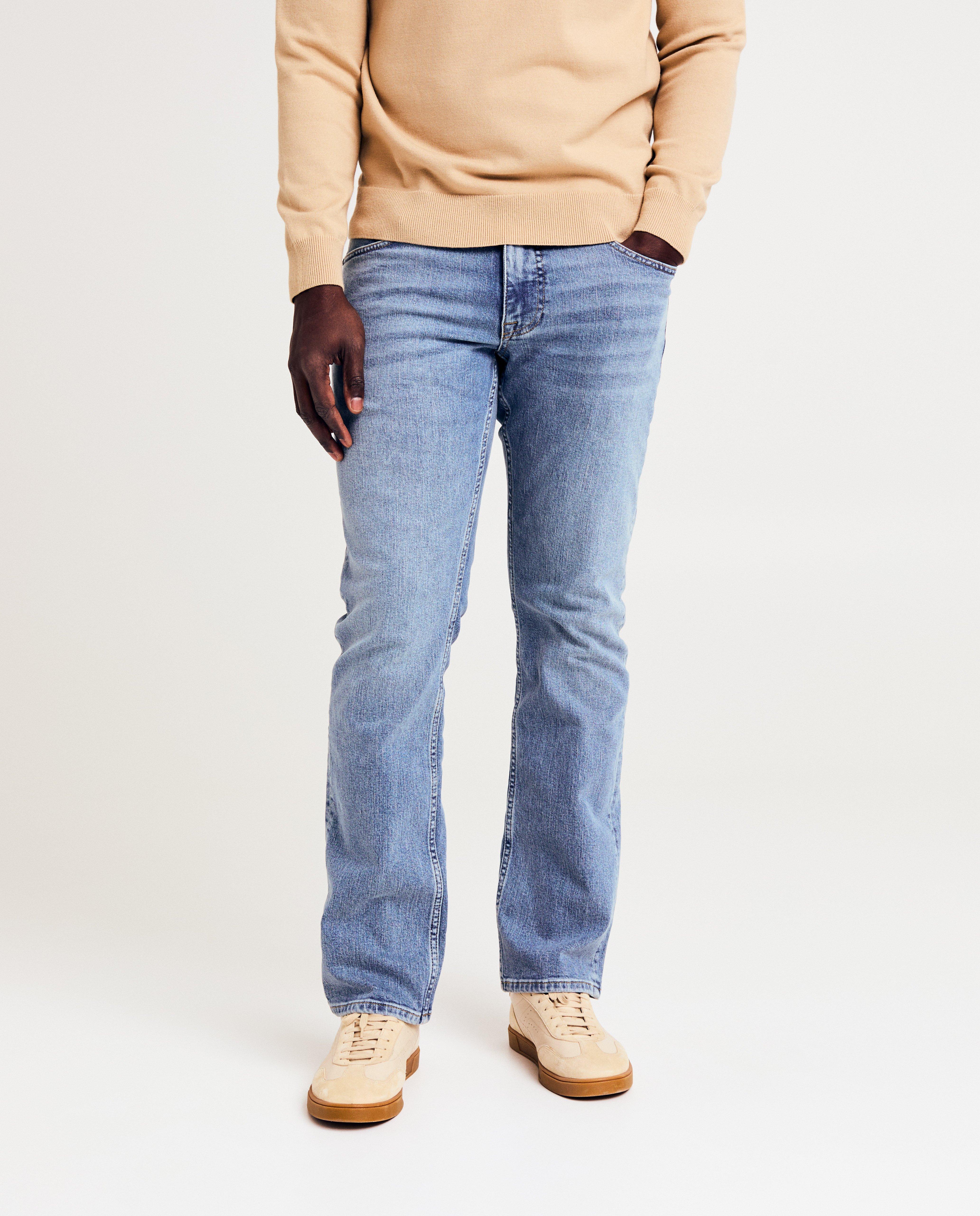 Quarterback Blåjeans, rak passform blå