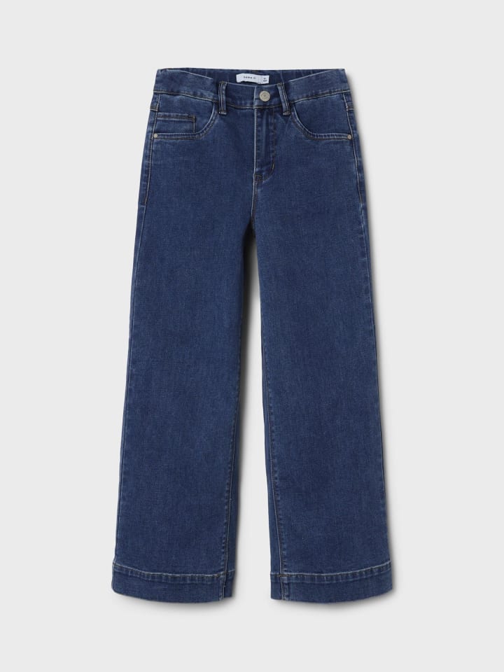 name it Wide Leg Jeanshose in medium blue denim günstig kaufen