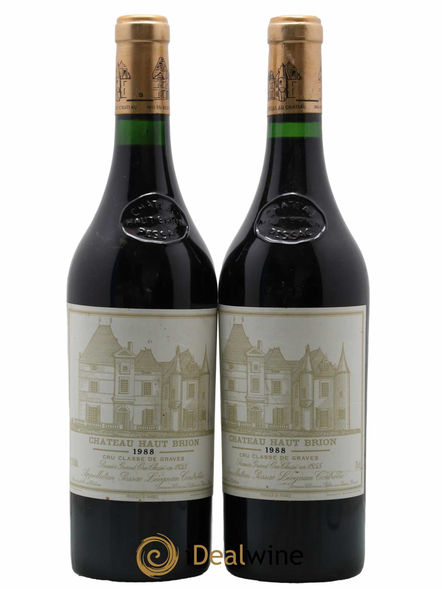 Château Haut Brion 1er Grand Cru Classé  1988 - Lot de 2 Bouteilles