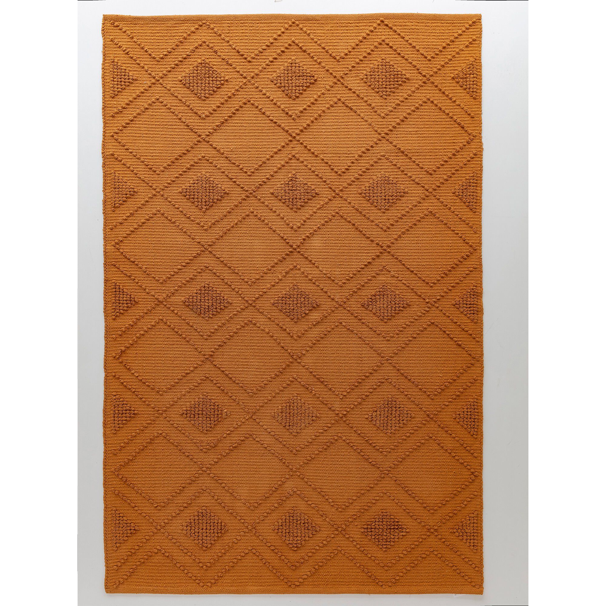 Tapis bouclette en coton imprimé