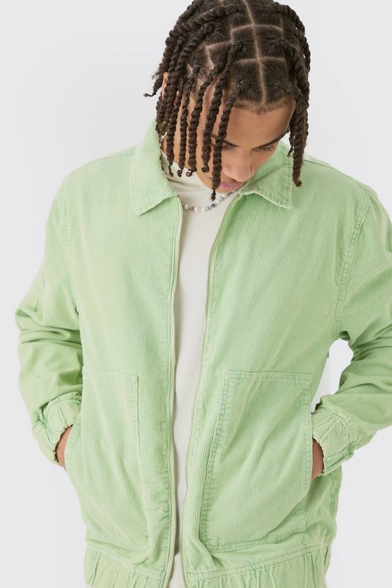 Cord-Bomberjacke mit Acid-Waschung