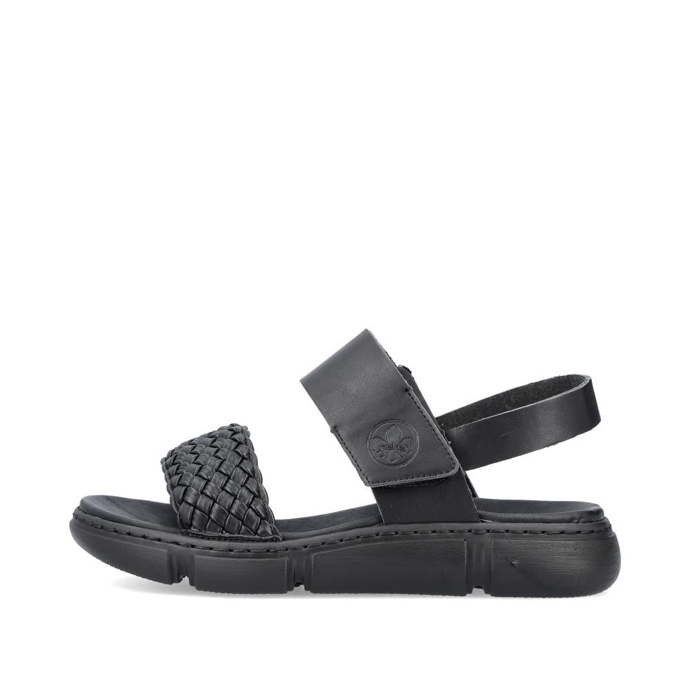 RIEKER Klassische Sandalen schwarz