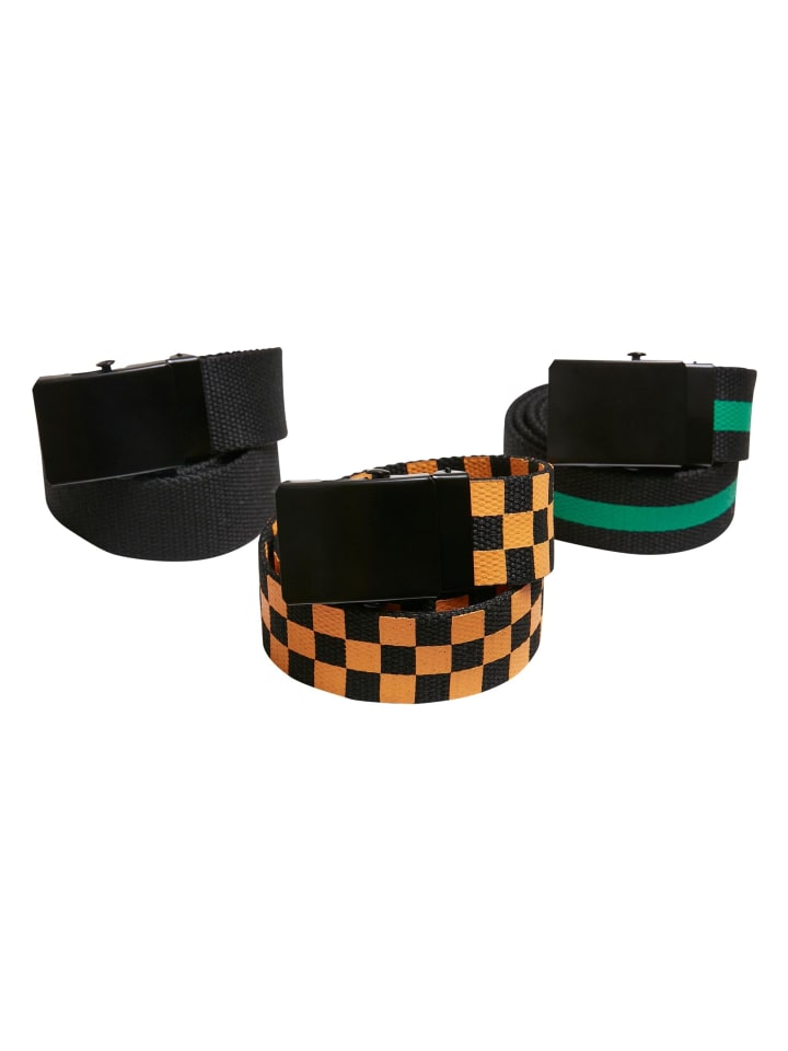 Urban Classics Urban Classics Gürtel in black/bodegagreen/magicmango günstig kaufen L/XL