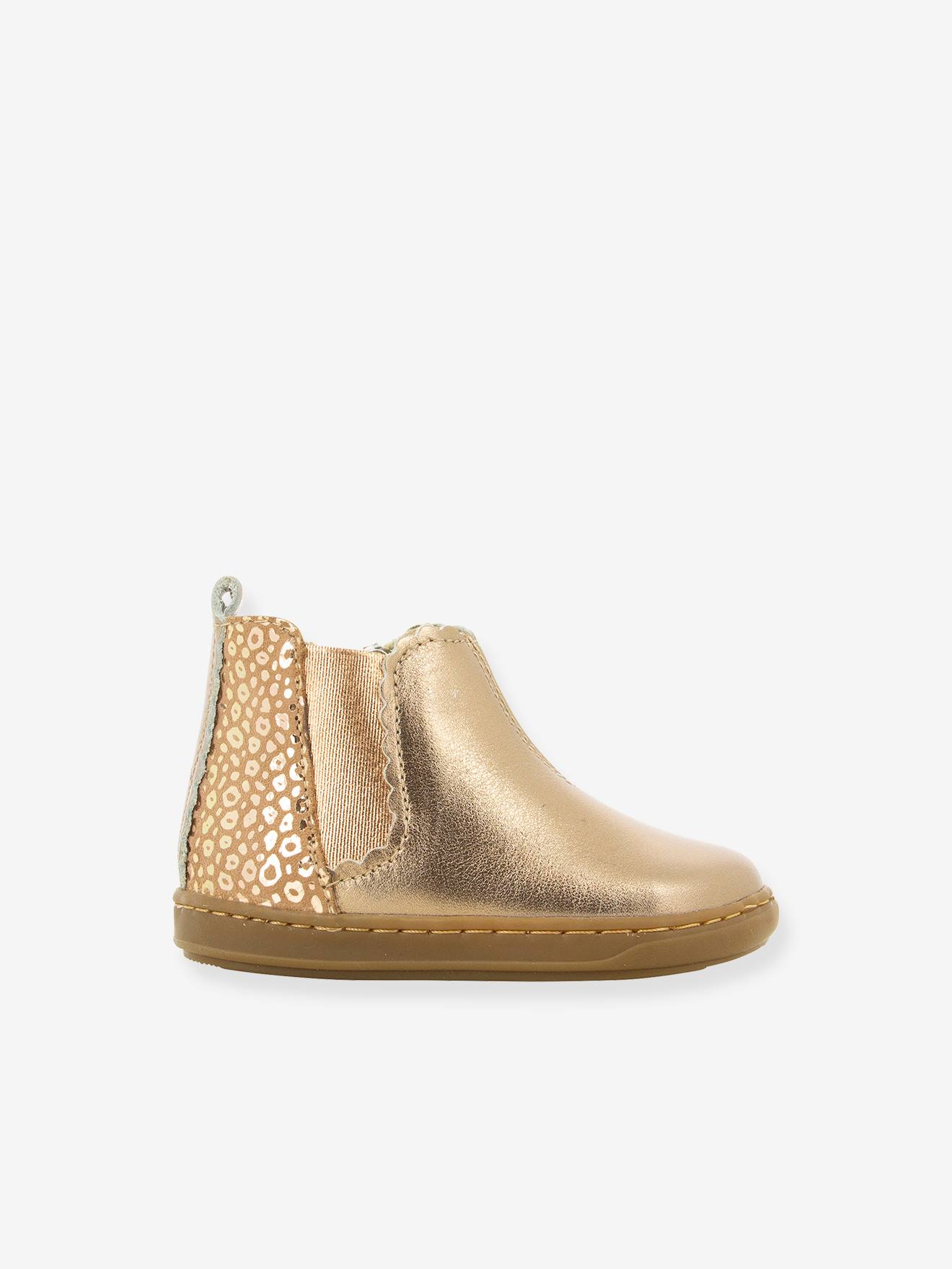 Boots bébé Bouba Jodzip Laminato SHOO POM® cuivre irisé
