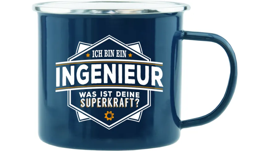 H&H Echter Kerl Emaille-Becher Ingenieur