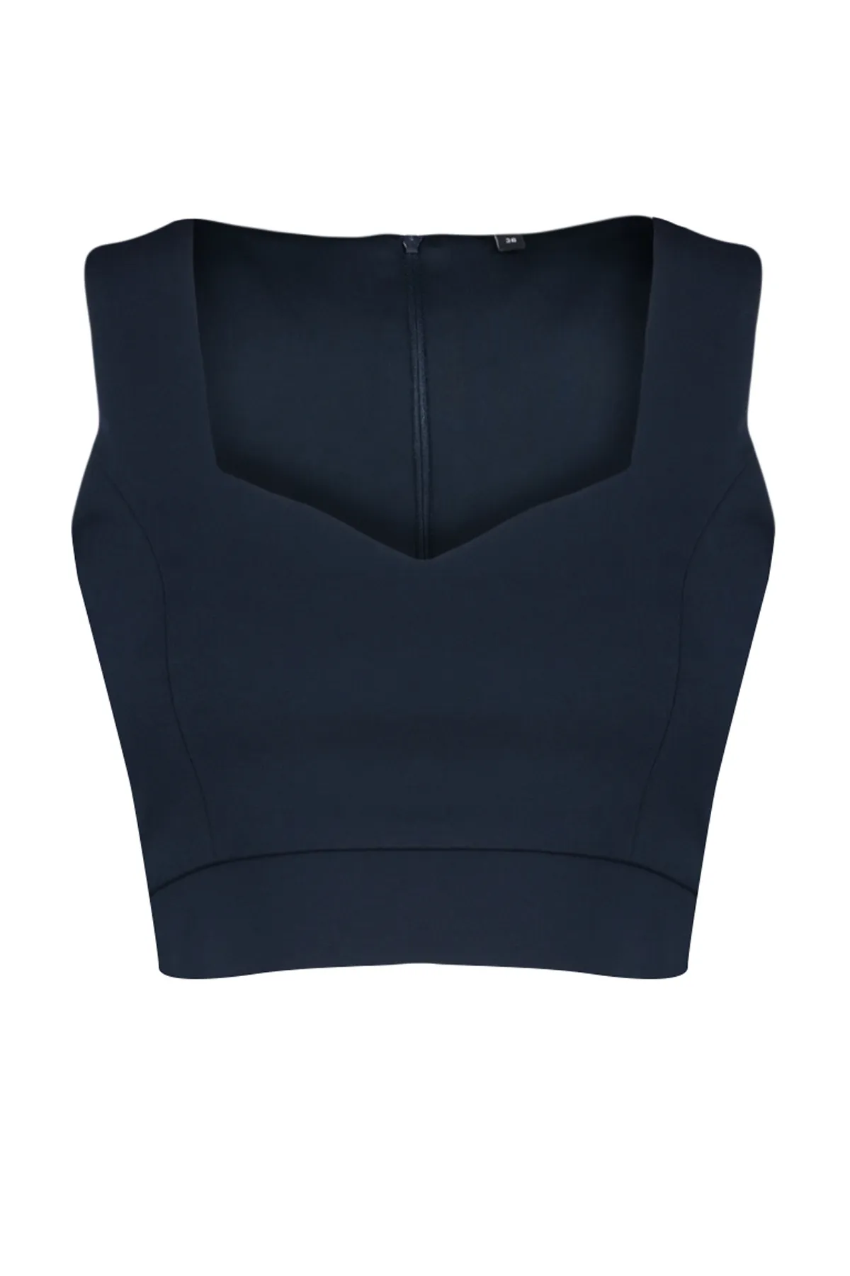 Trendyol Collection  Marineblaue, gewebte Crop-Webbluse TWOSS24BZ00332