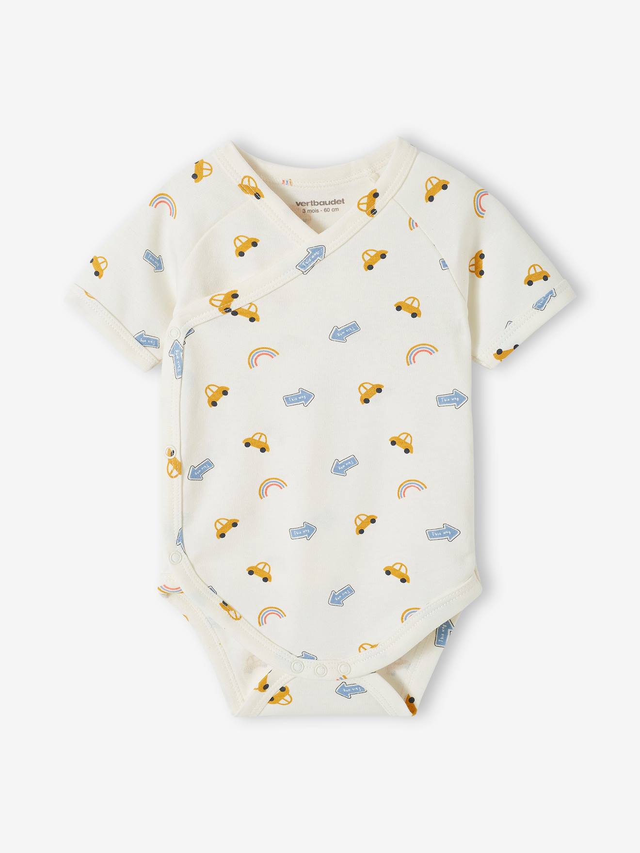 Vertbaudet 5er-Pack Baby Wickelbodys Bio-Baumwolle Oeko-Tex - himmelblau