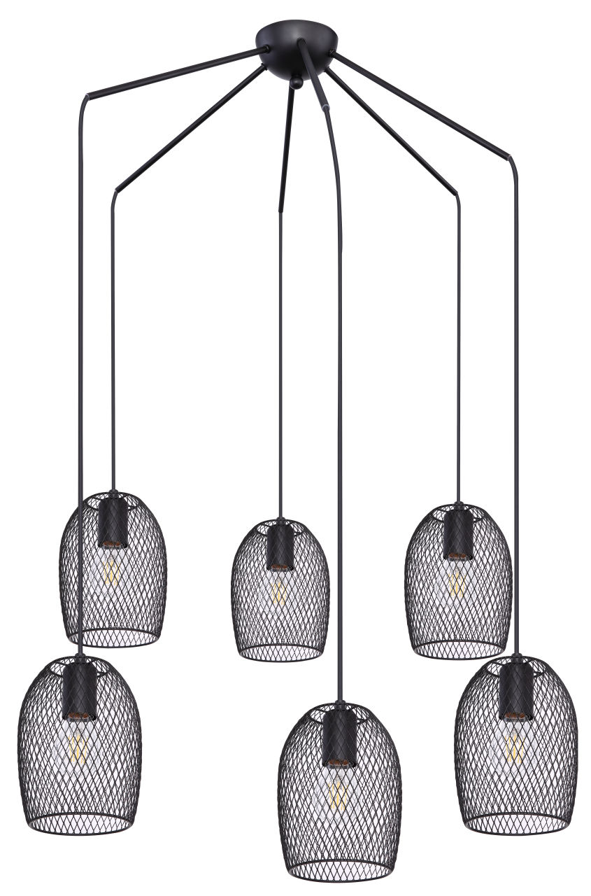 Globo Lighting - DOPS - Hängeleuchte Metall schwarz, 6x E27