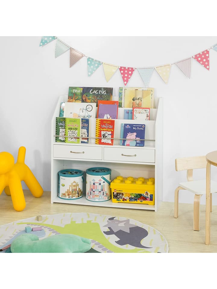 SoBuy Bücherregal in Weiß - (B)85 x (H)86 x (T)26cm günstig kaufen onesize