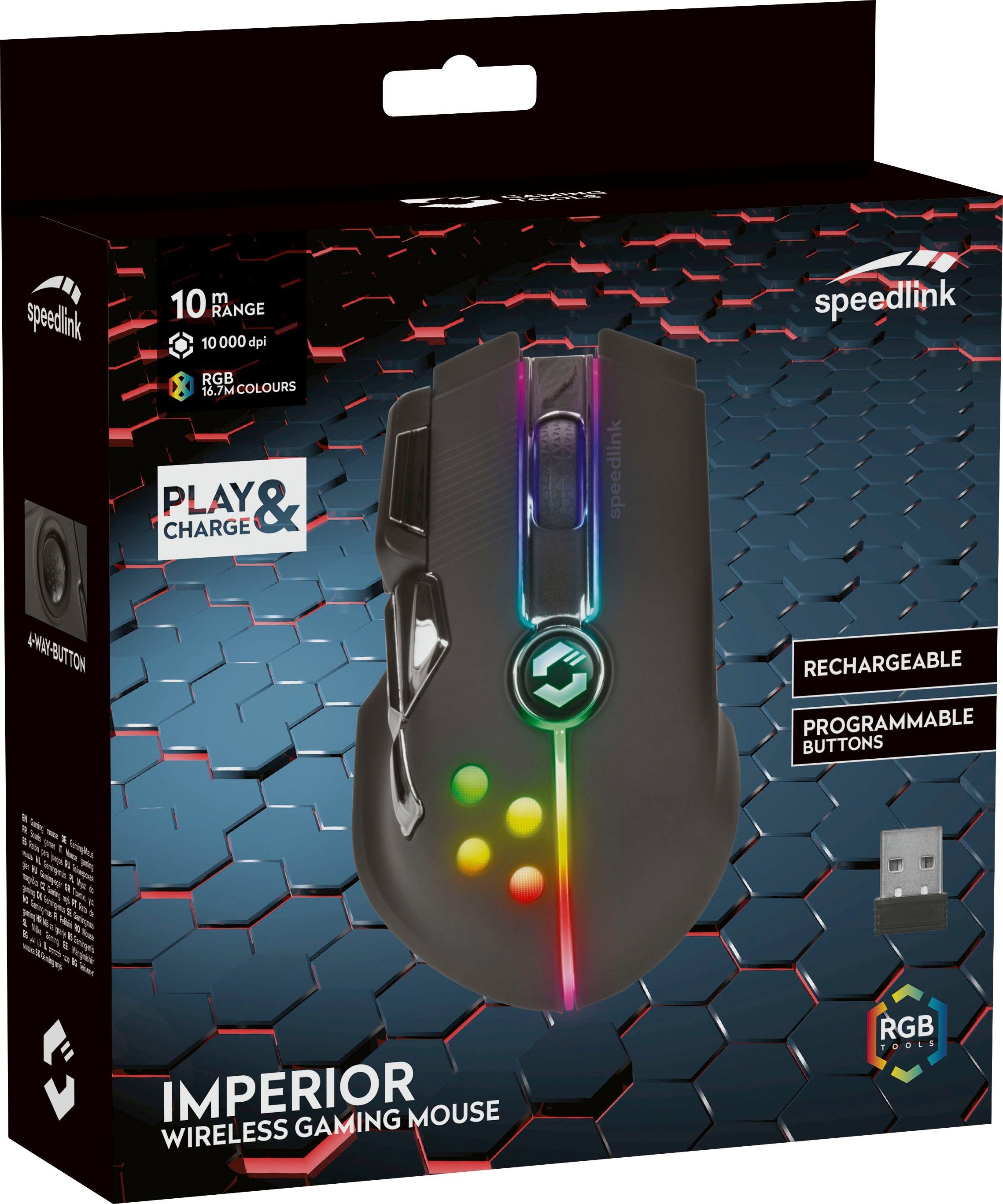 Speedlink IMPERIOR wireless Gaming-Maus (RGB-Beleuchtung)