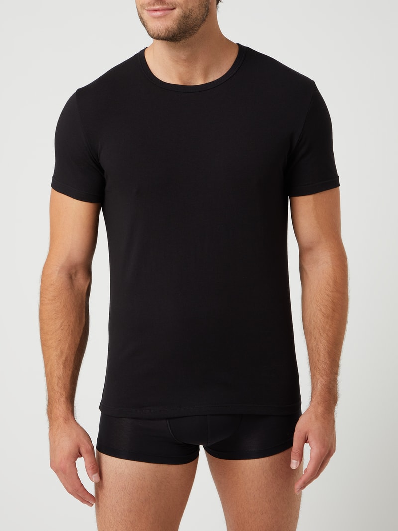 T-Shirt im 2er-Pack in mittelgrau meliert