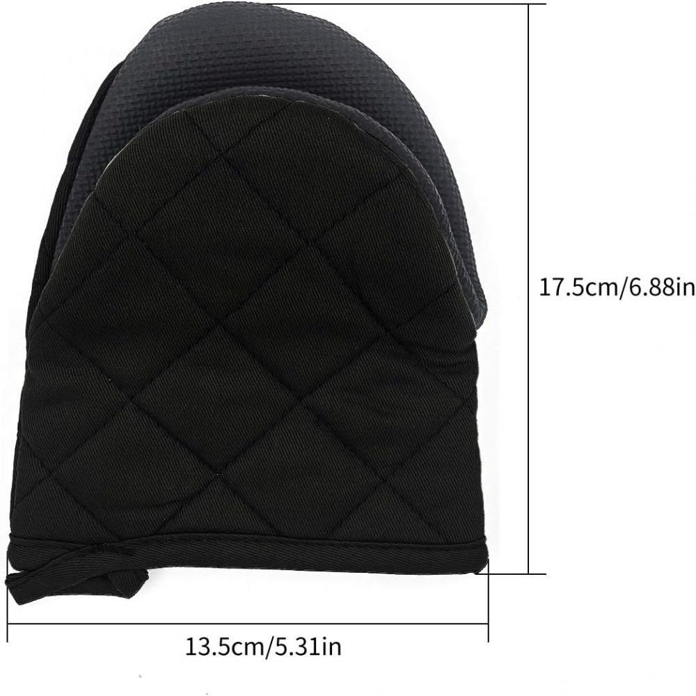 Bizaical Topfhandschuhe Ofenhandschuhe Topflappen Set Hitzebeständig rutschfeste: 2er Set