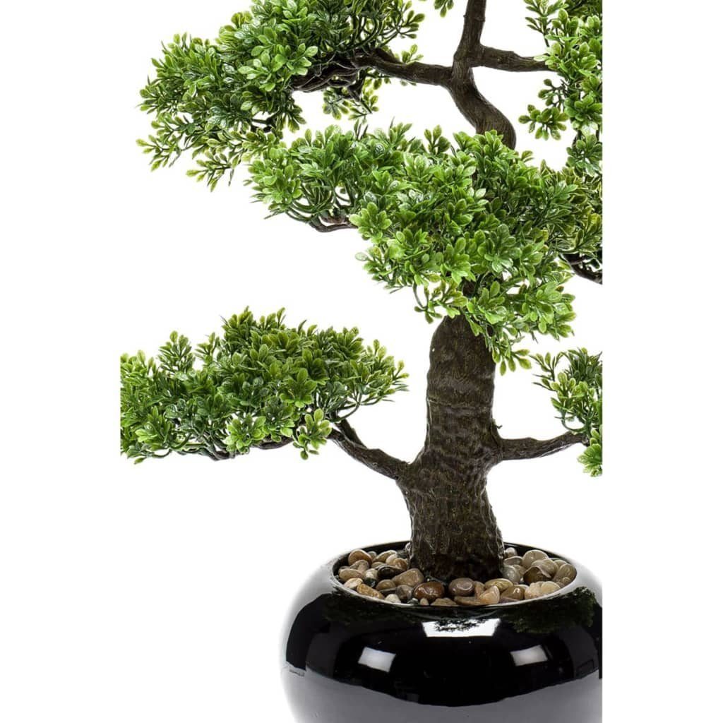Kunstrasen Kunstpflanze Bonsai Ficus Grün 47 cm 420006, Emerald, Höhe: 47 mm