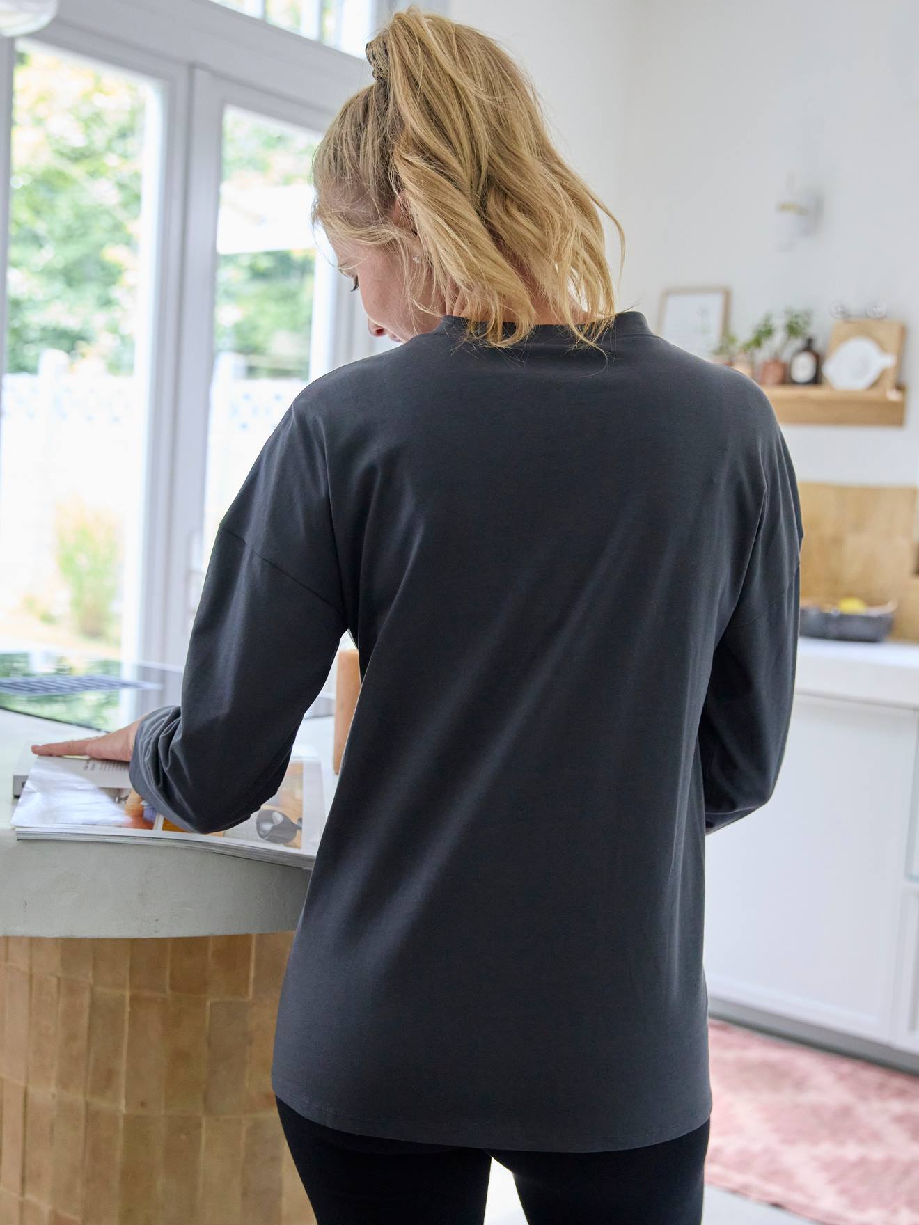T-shirt de grossesse à message anthracite