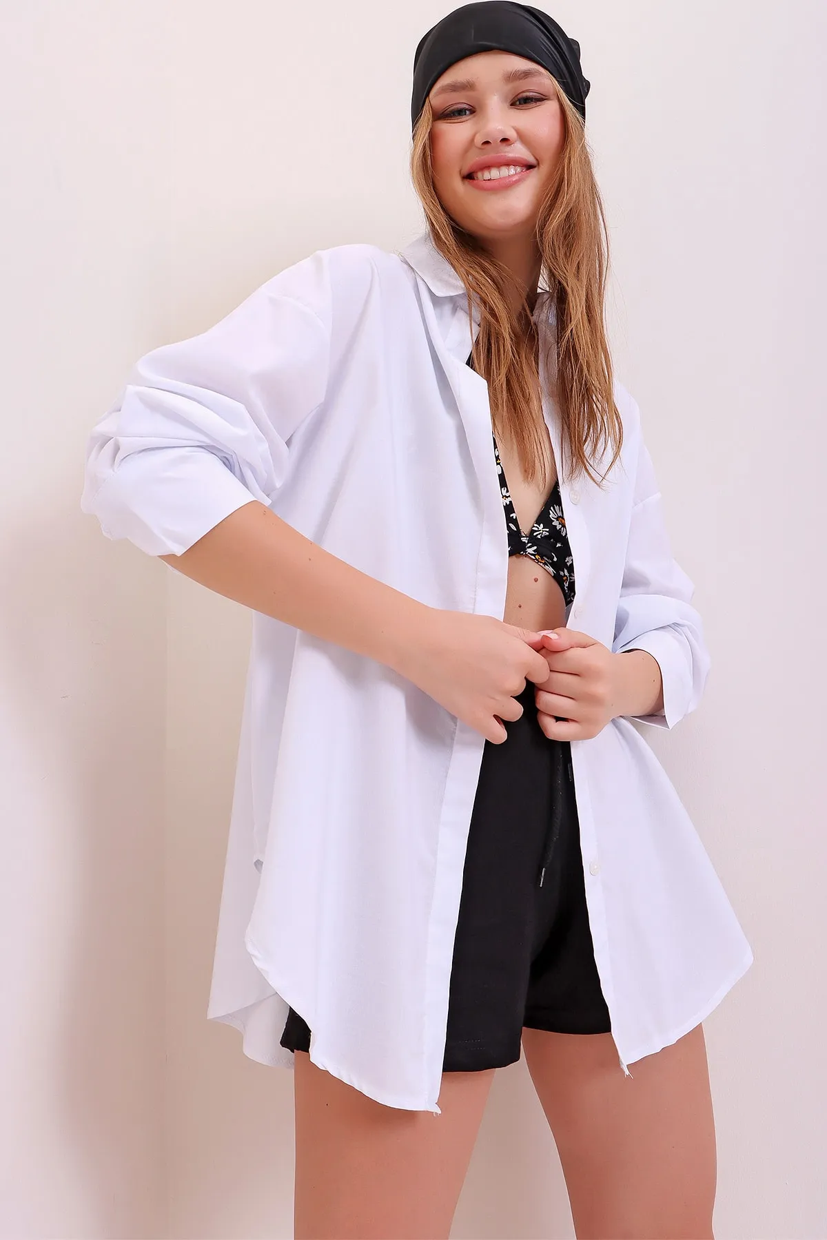 Trend Alaçatı Stili  Hemd - Weiß - Relaxed Fit