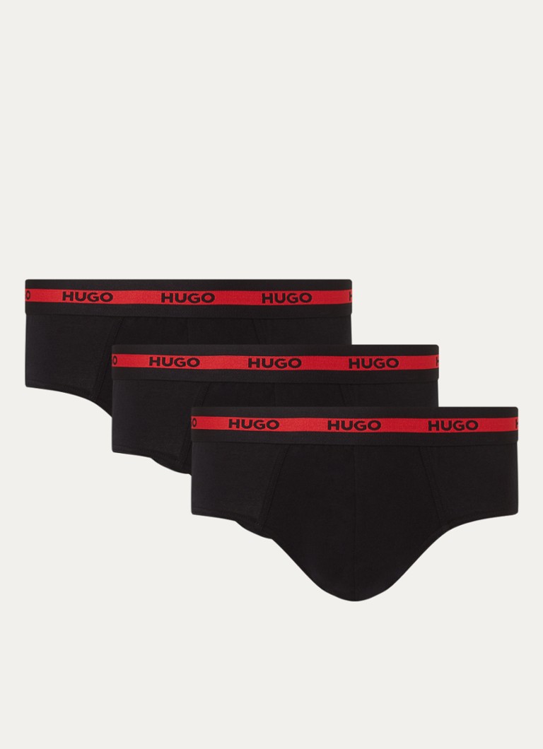 Slips HUGO BOSS avec bande logotée, lot de 3