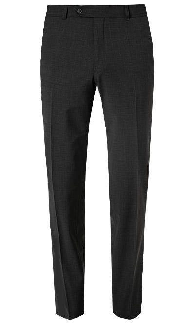 Carl Gross, Reise-Anzug mit Weste, Regular Fit, Schurwoll-Stretch, graphit