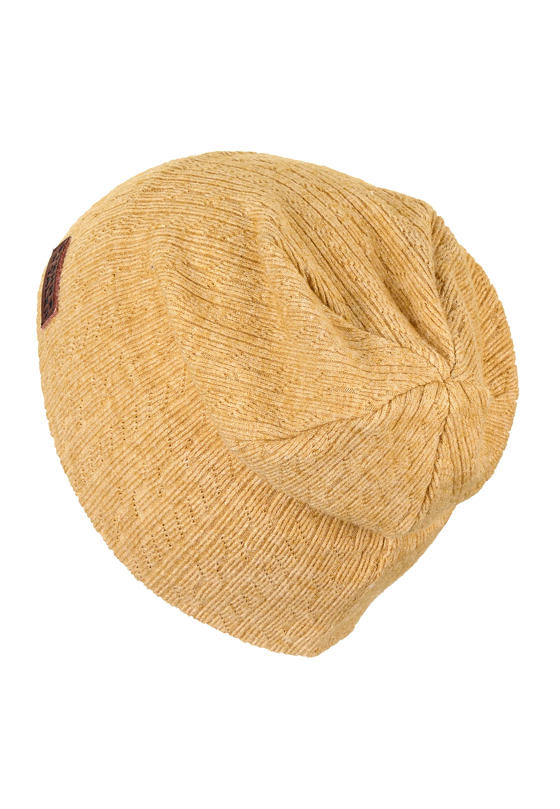 Slouch-Beanie mit Struktur aus Mischgewebe