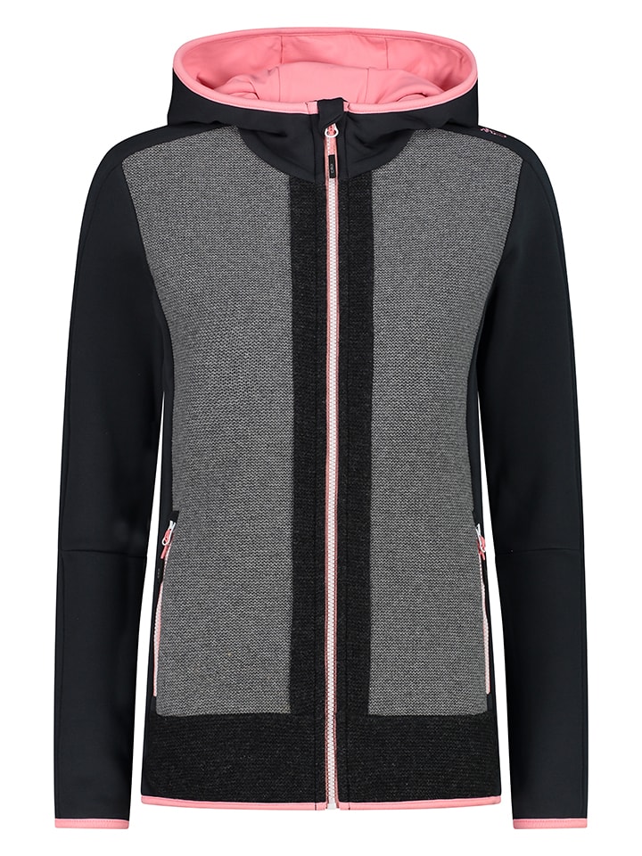 CMP Fleecejacke in Schwarz/ Grau günstig kaufen