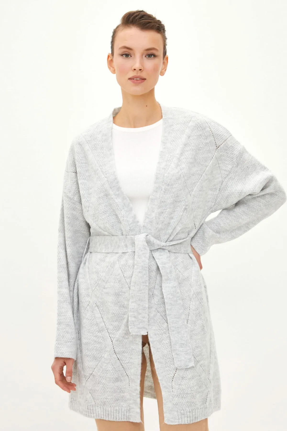 LC Waikiki  Strickjacke - Grau - Regular Fit