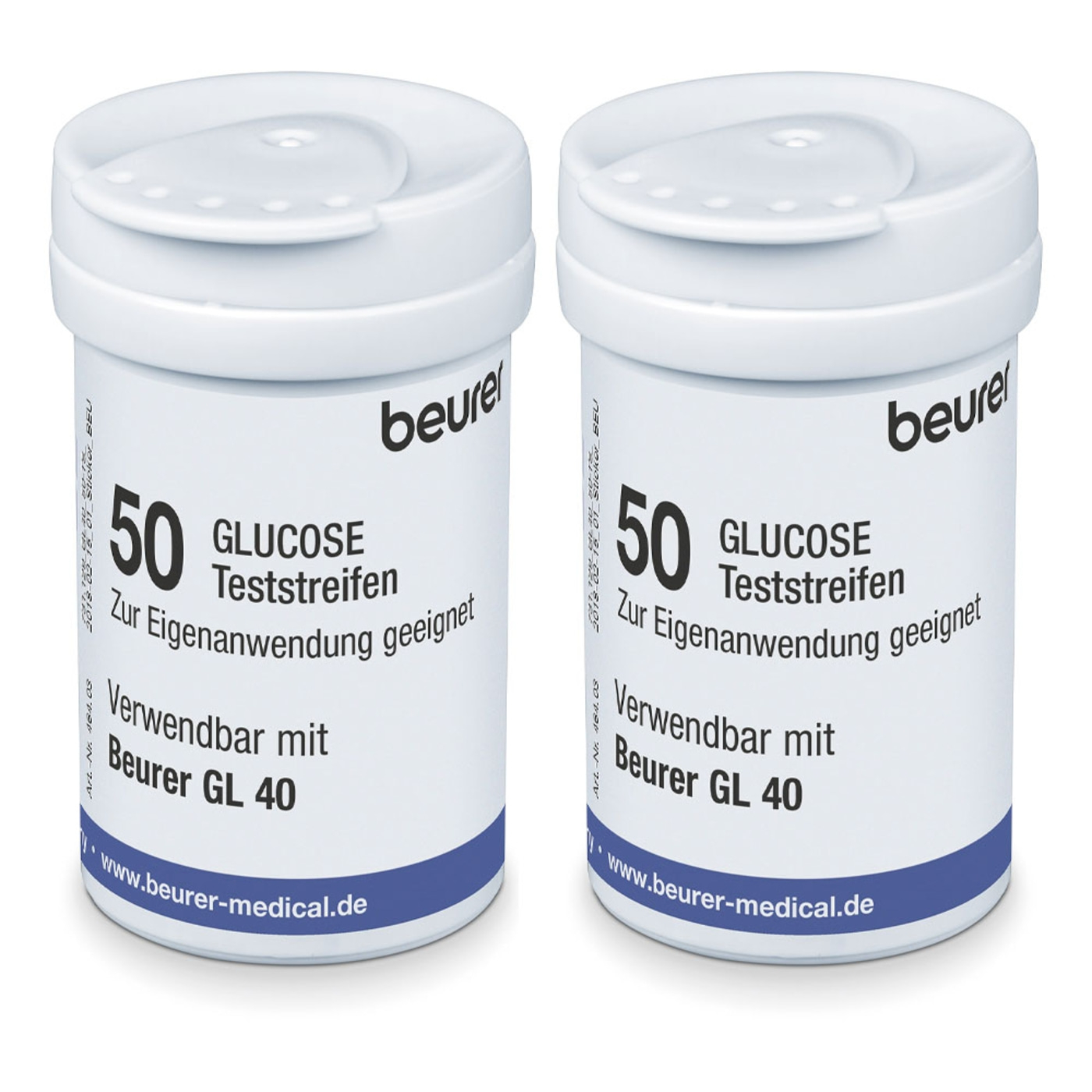 Beurer Teststreifen - GL 40 (100 Stk.)-Teststreifen für das Blutzuckermessgerät GL 40