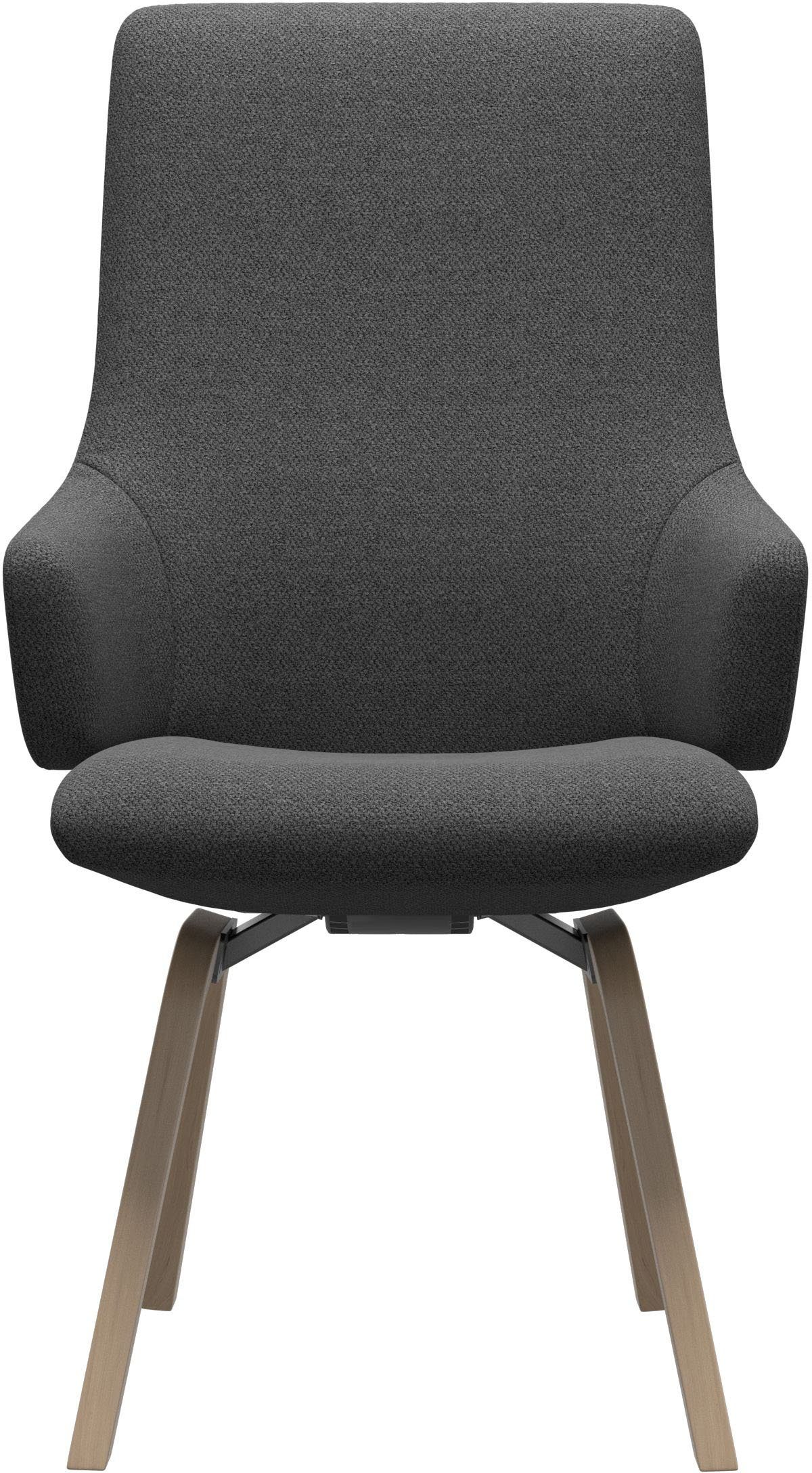 Stressless® Polsterstuhl Laurel, High Back mit Armlehne, Größe L, mit schräggestellten Beinen in Eiche